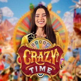 Crazy Time slot logo by Evolution at Felicebet Casino
